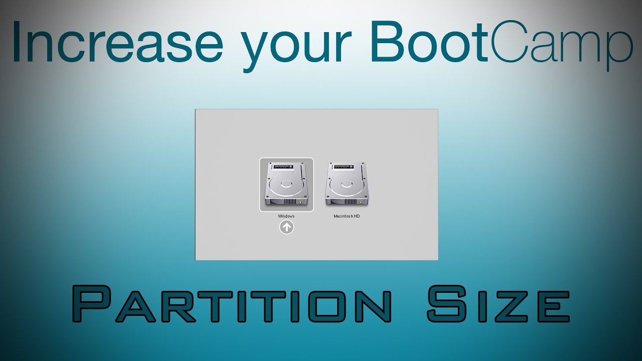 Increase windows boot camp partition size mac osx